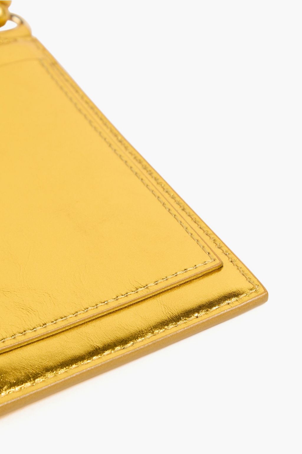 JIL SANDER Metallic leather cardholder