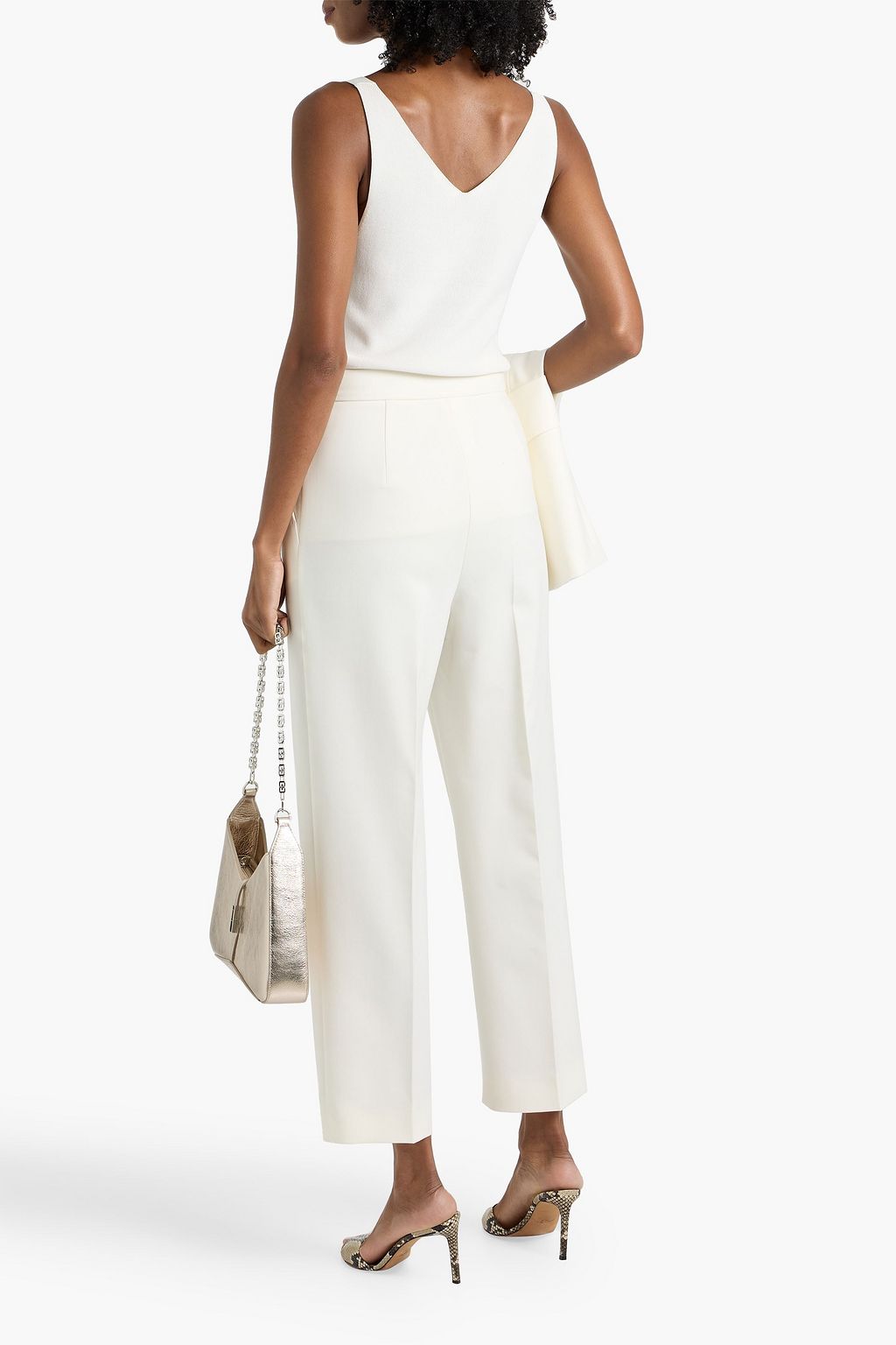 MAX MARA Verbano wool-blend crepe straight-leg pants