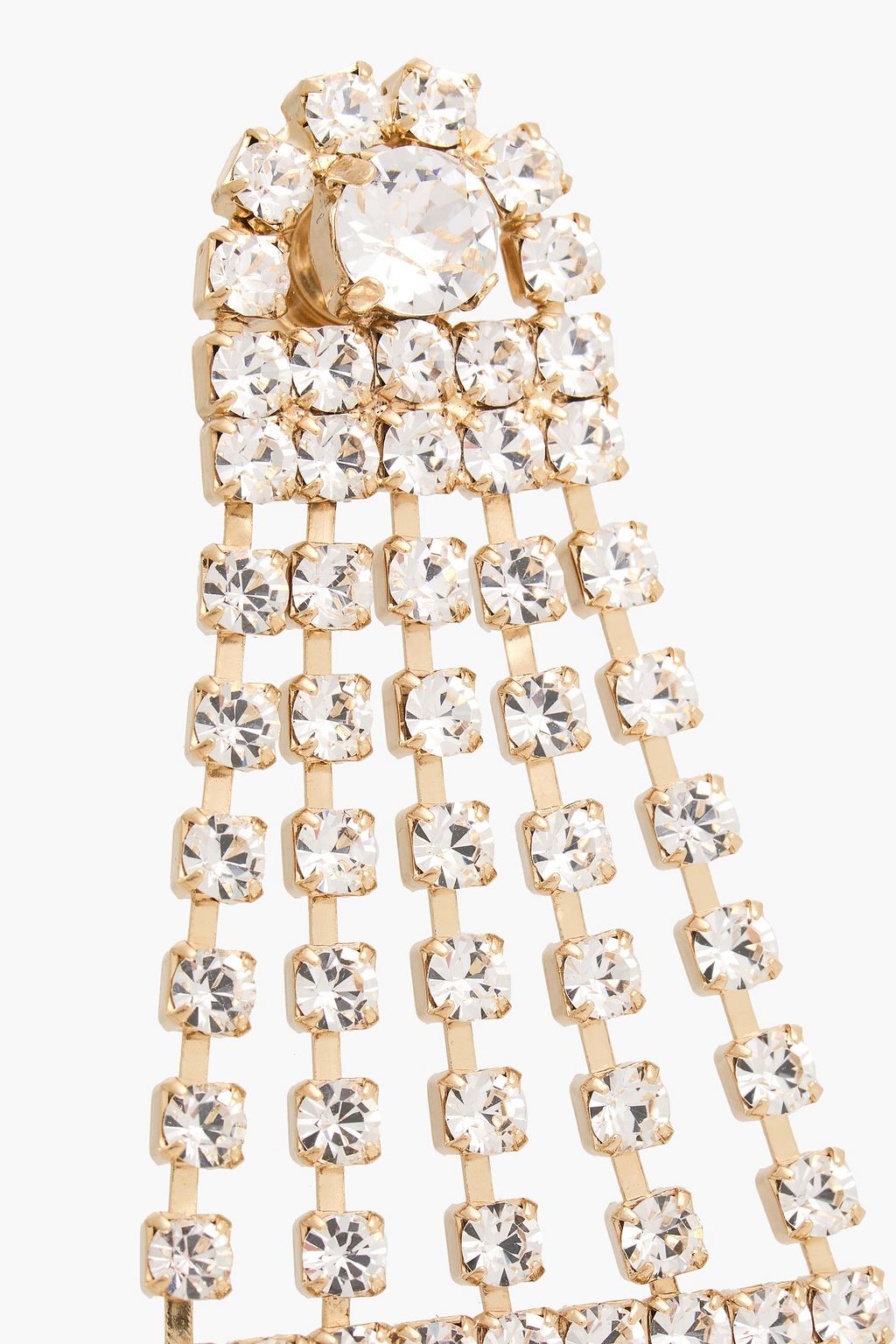 OSCAR DE LA RENTA Gold-tone crystal earrings