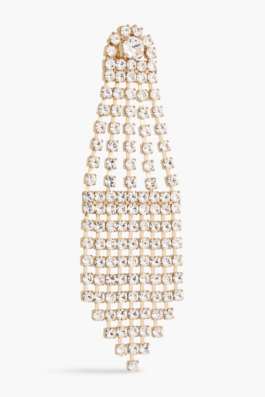 OSCAR DE LA RENTA Gold-tone crystal earrings