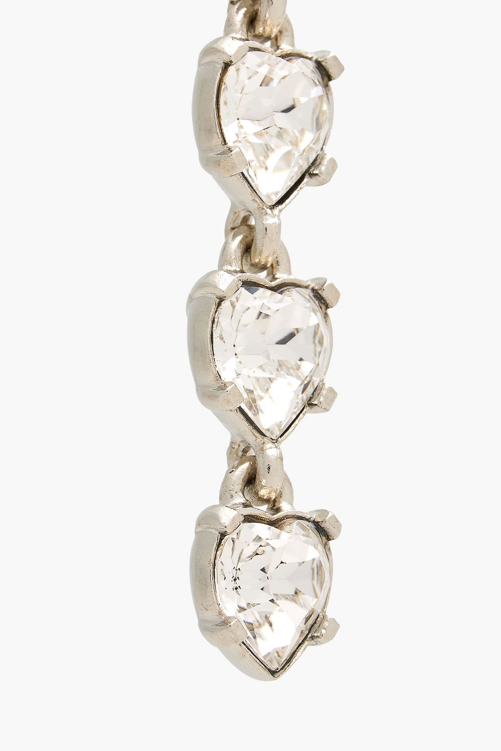 OSCAR DE LA RENTA Silver-tone crystal earrings