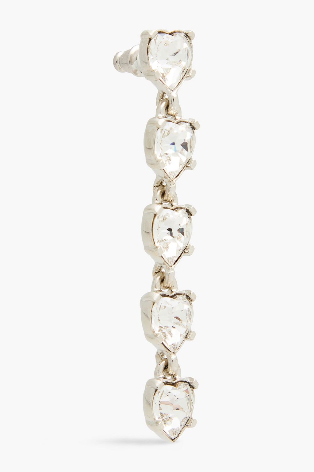 OSCAR DE LA RENTA Silver-tone crystal earrings