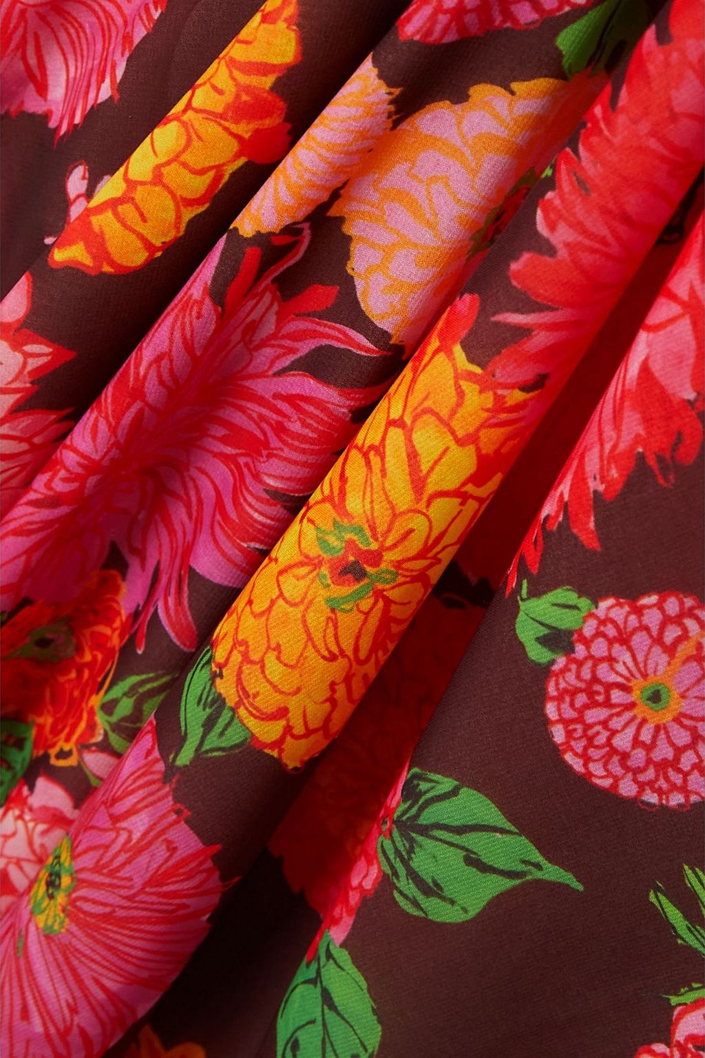 LA DOUBLEJ فستان إيف طويل من الشيفون بطبعة الأزهار