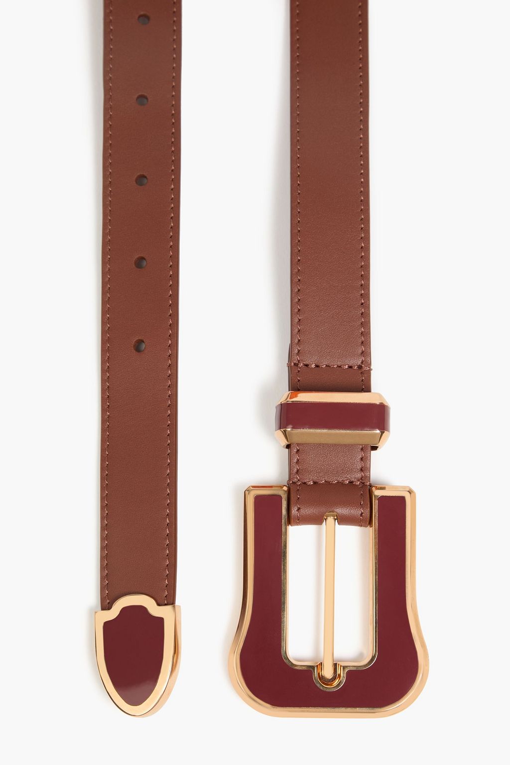 GABRIELA HEARST Leather and enamel belt