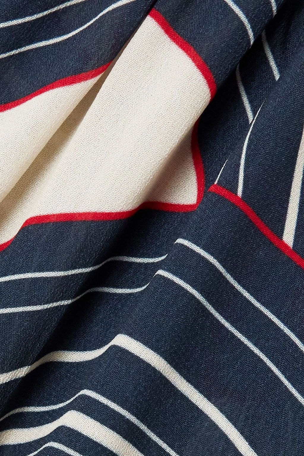 LA DOUBLEJ Cerere tie-detailed printed crepe blouse