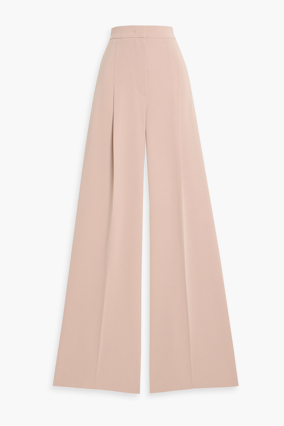 Max Mara Lino Crepe Wide-leg Pants In Pink