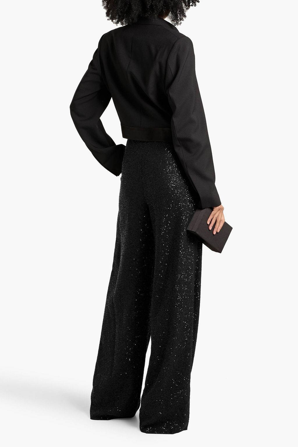 MAX MARA Navigli sequin-embellished bouclé wide-leg pants
