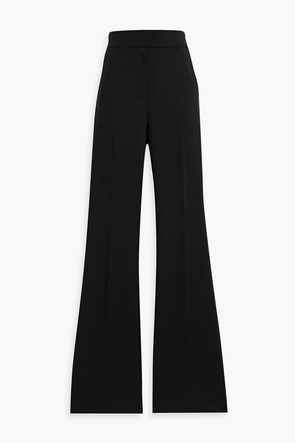 Max Mara Yana Wool-blend Ponte Bootcut Pants In Black