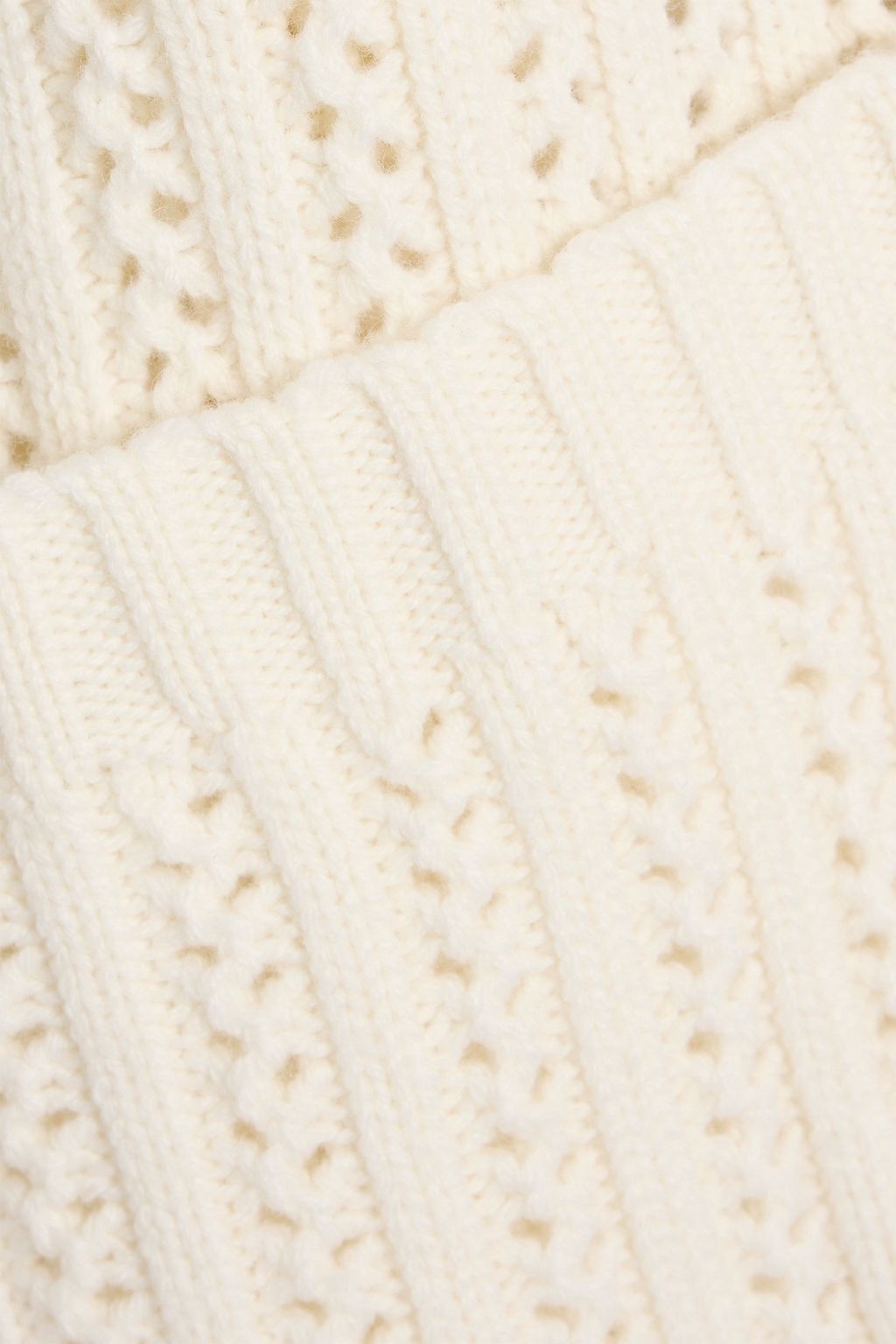 MAX MARA Balzac belted pointelle-knit wool and cashmere-blend cardigan