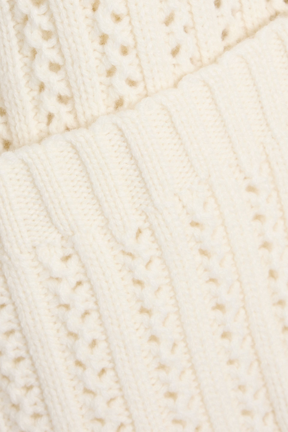 Max Mara Balzac Belted Pointelle-knit Wool And Cashmere-blend Cardigan In White