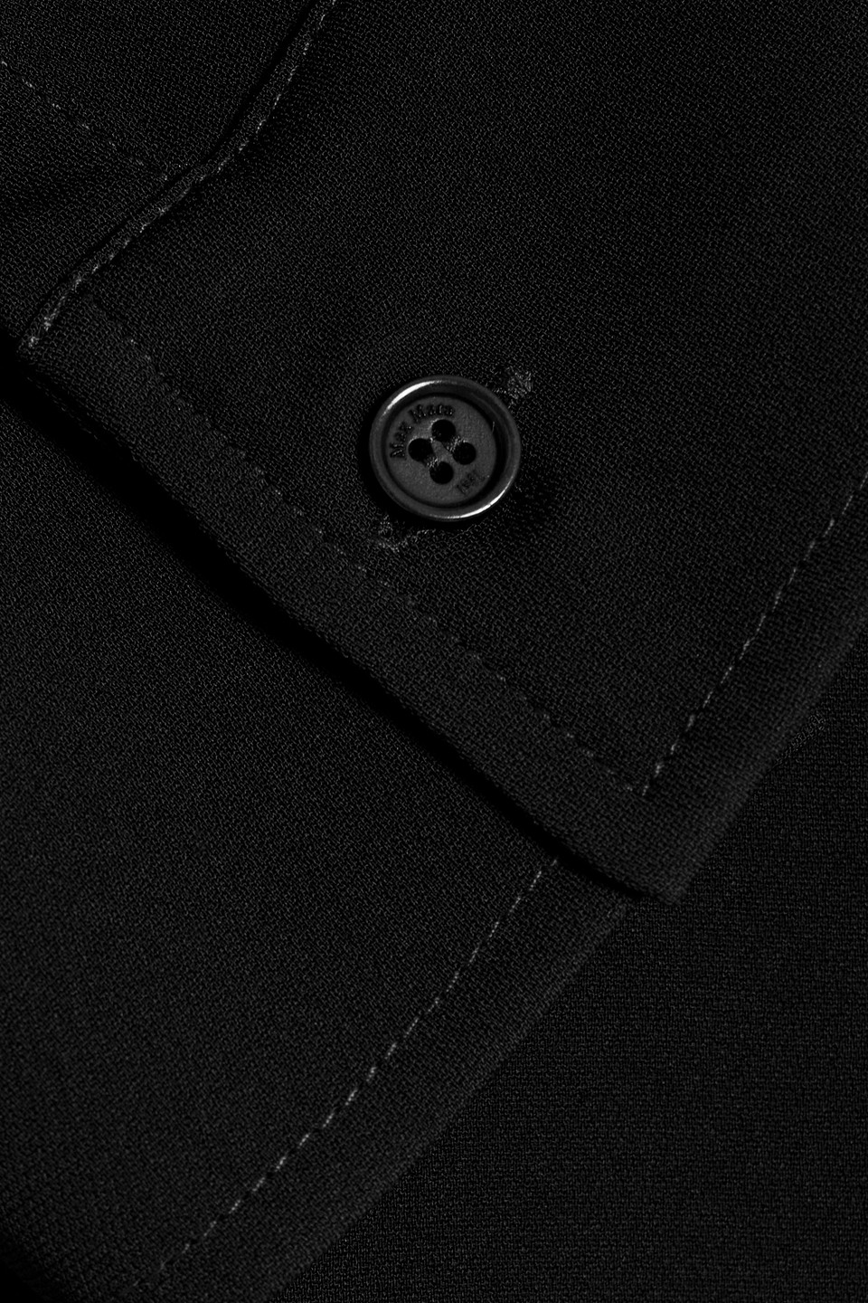 Max Mara Ponte Pleated Crepe Mini Dress In Black