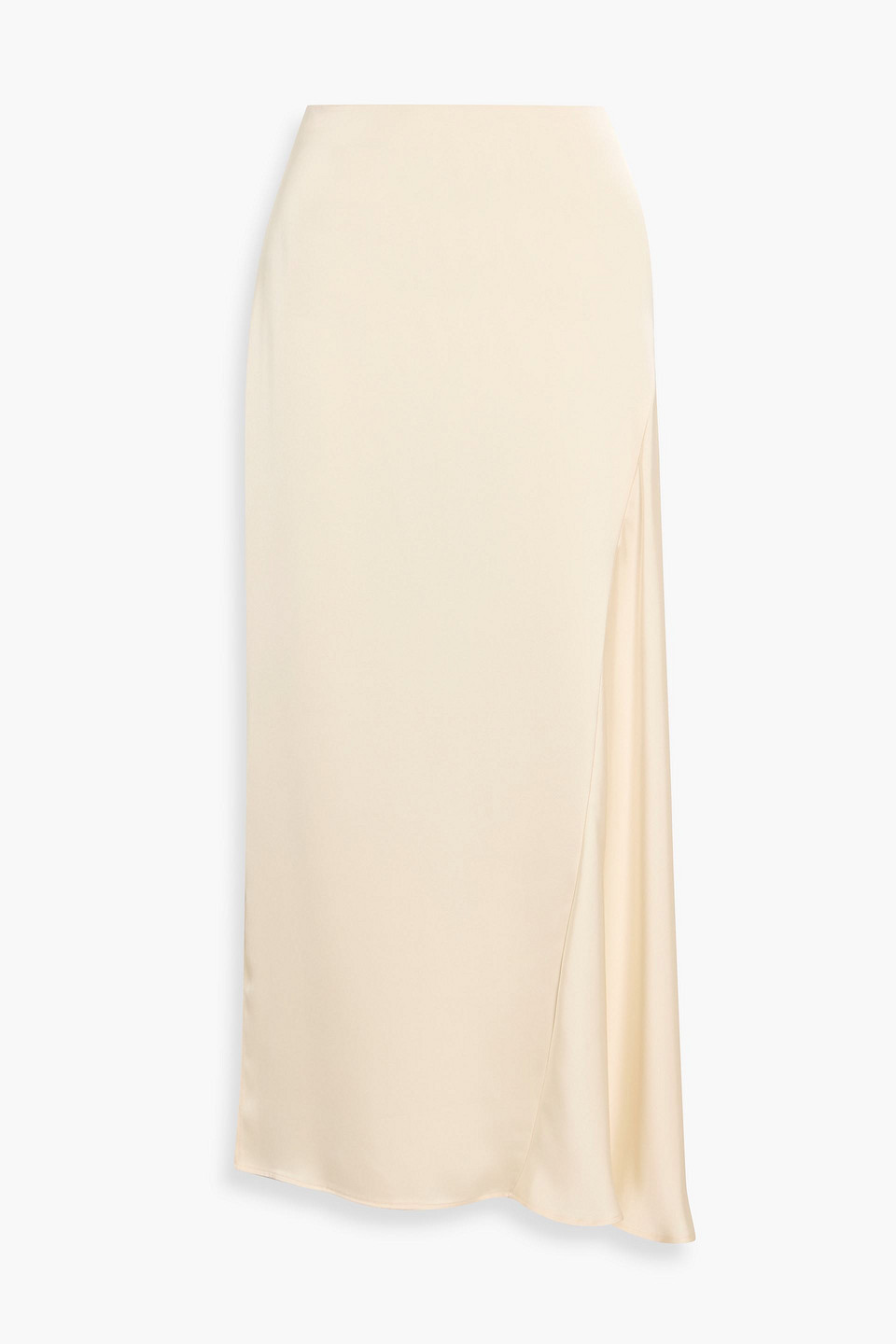 Weekend Max Mara Aia Satin Midi Skirt In White