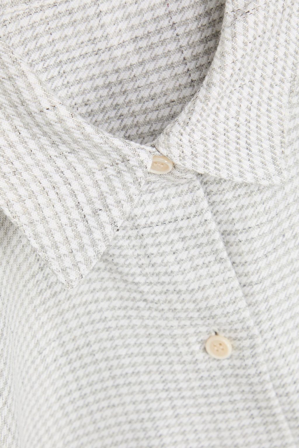 THEORY Houndstooth linen-blend shirt