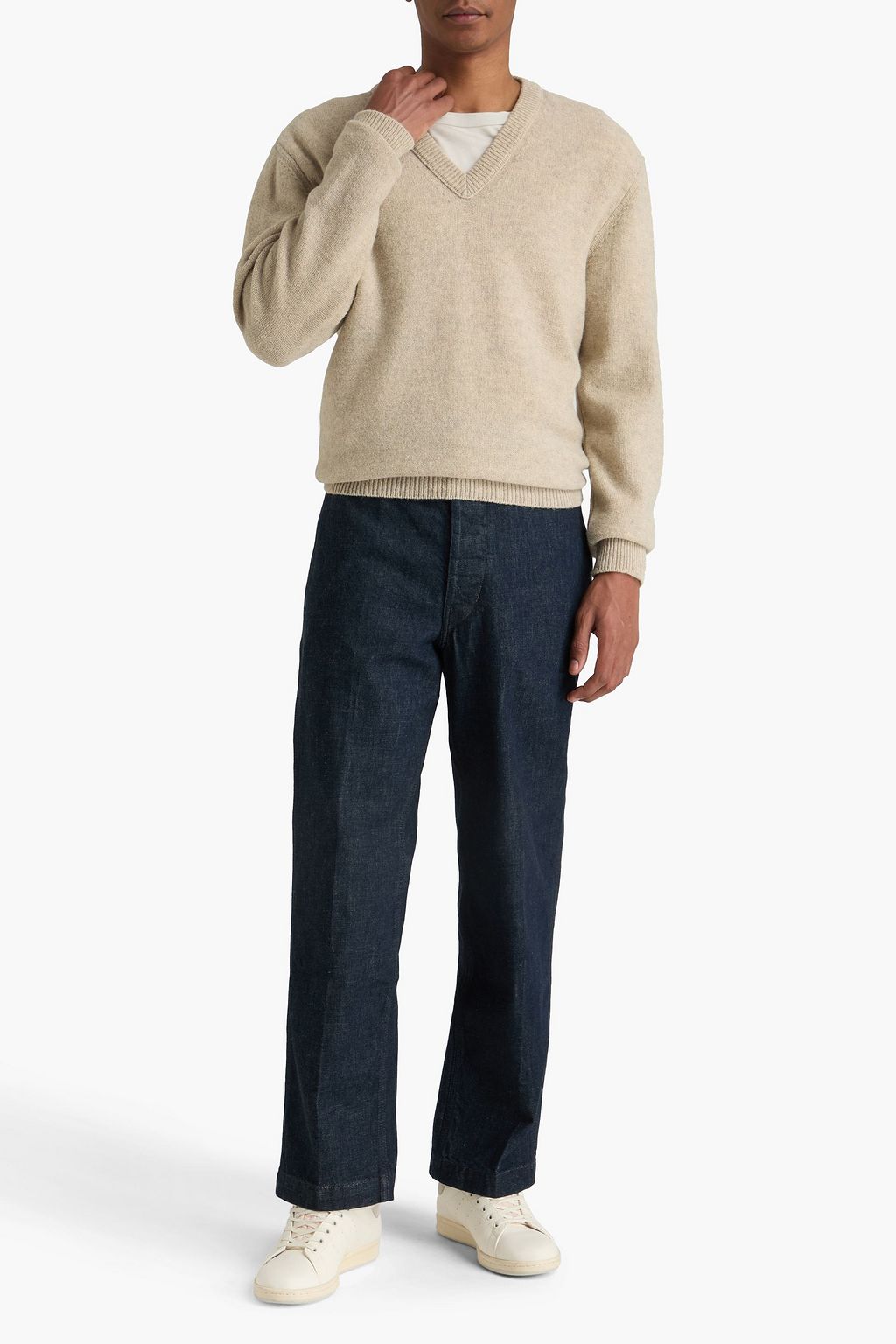 LEMAIRE كنزة رياضية من الصوف بنمط ميلانج