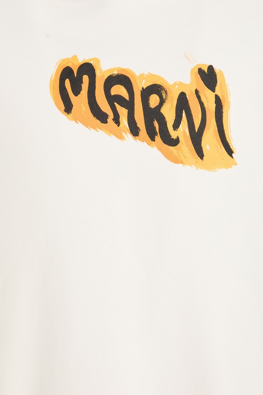 MARNI Printed French cotton-terry hoodie