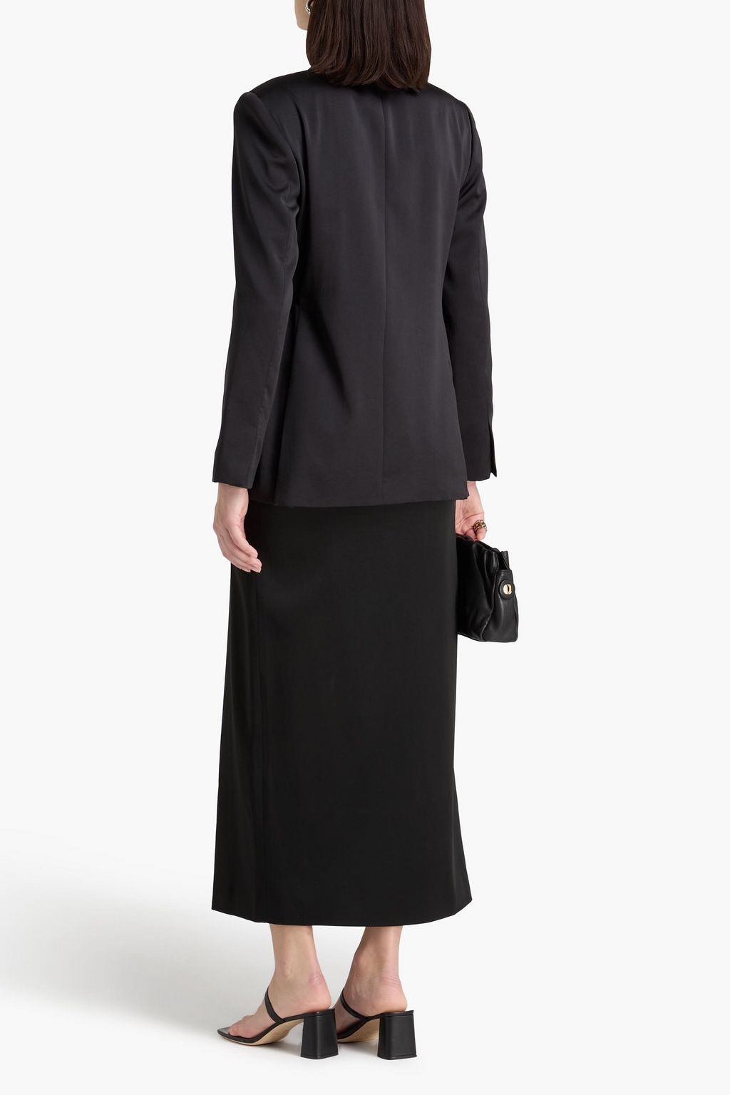 THEORY Crinkled-satin blazer