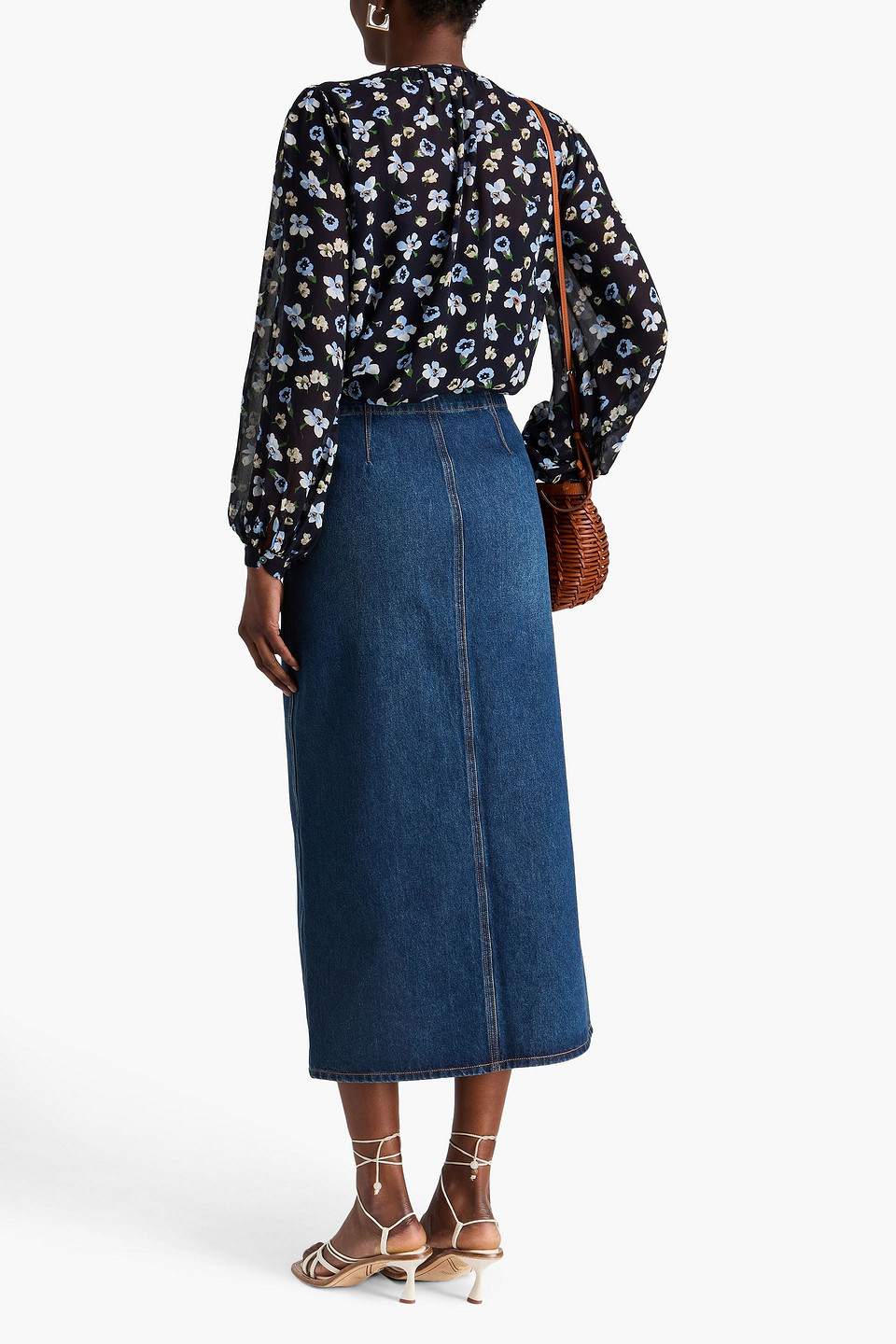  Veronica Beard - Patricia Denim Maxi Skirt - Blue - Us 2 