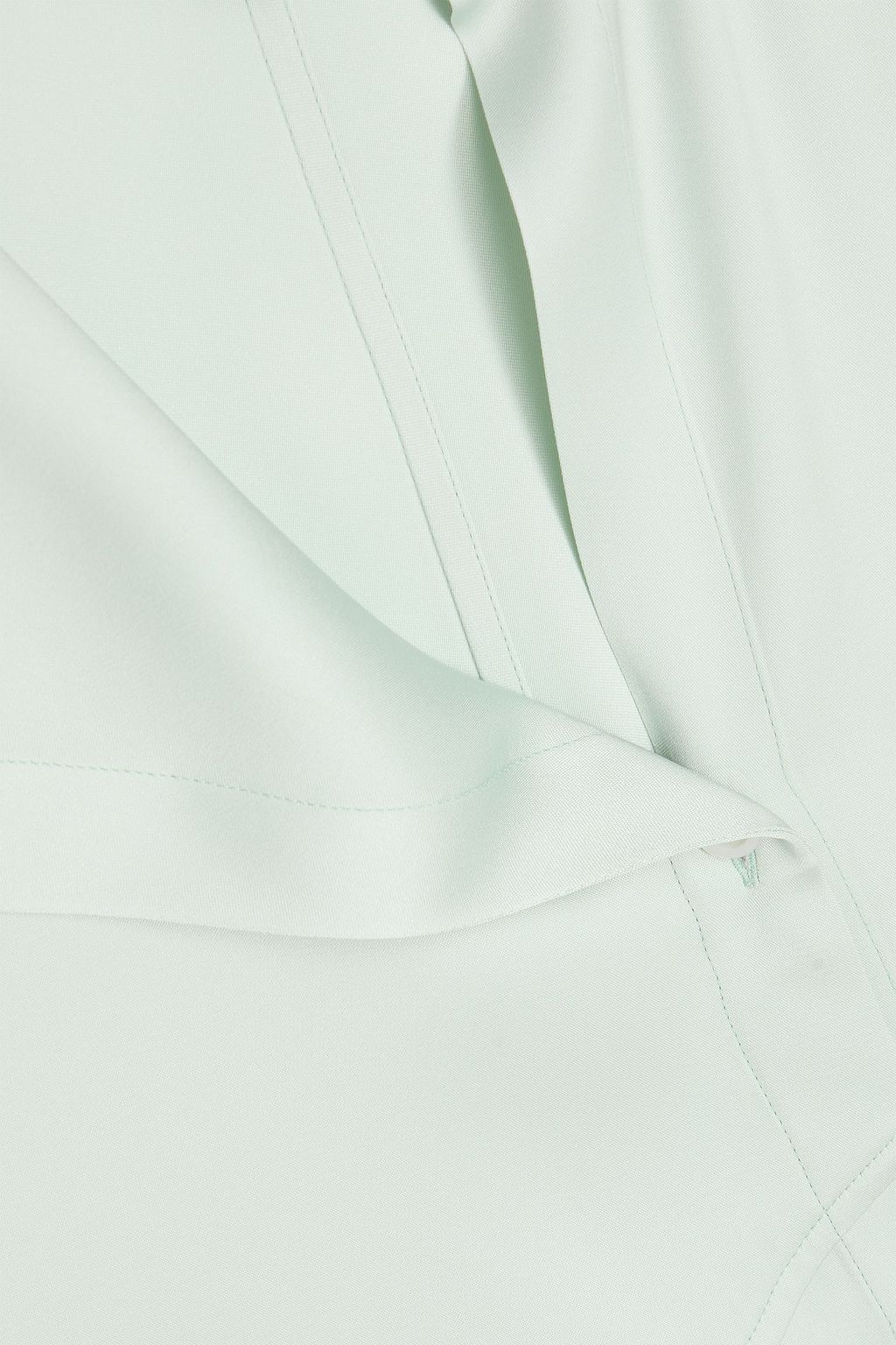 JIL SANDER Draped cutout silk-satin shirt