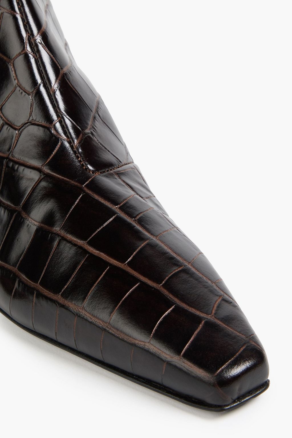 TOTEME Croc-effect leather ankle boots