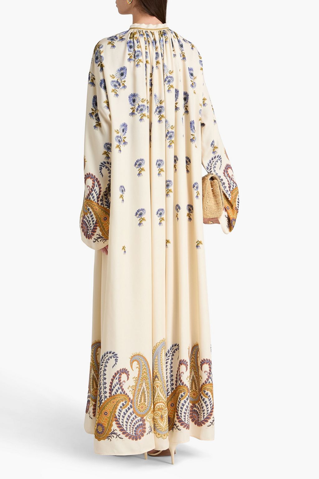 ETRO 페이즐리 프린트 피케 카프탄