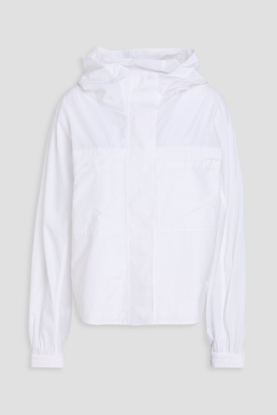 Theory Cotton-blend Hooded Jacket In White