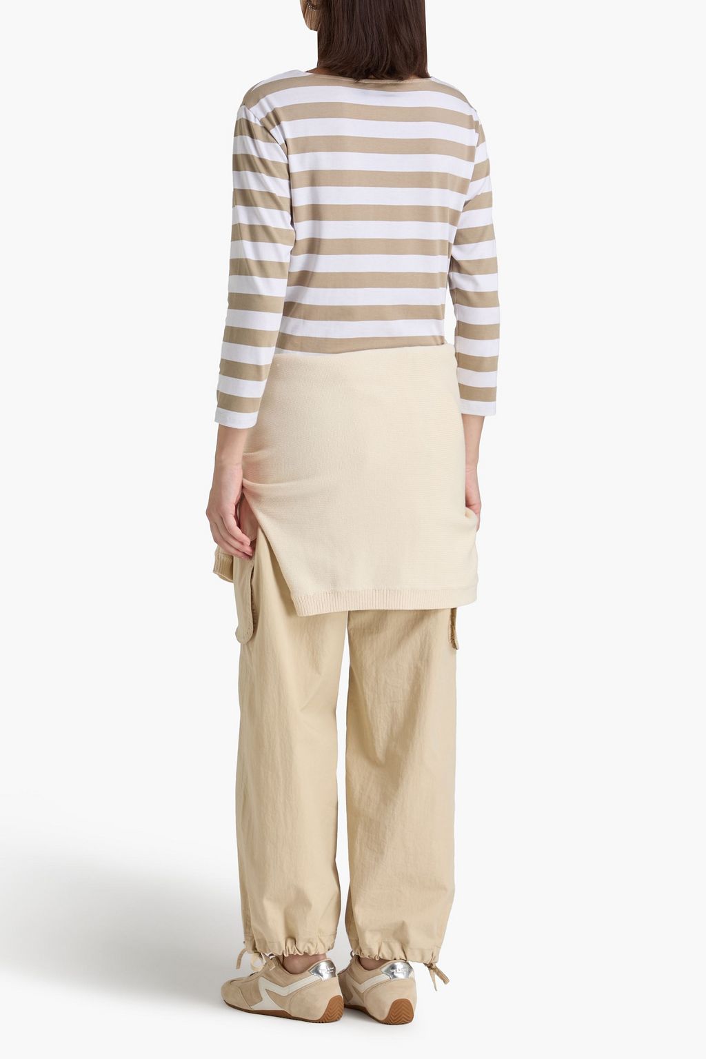 THEORY Striped Pima cotton-jersey top