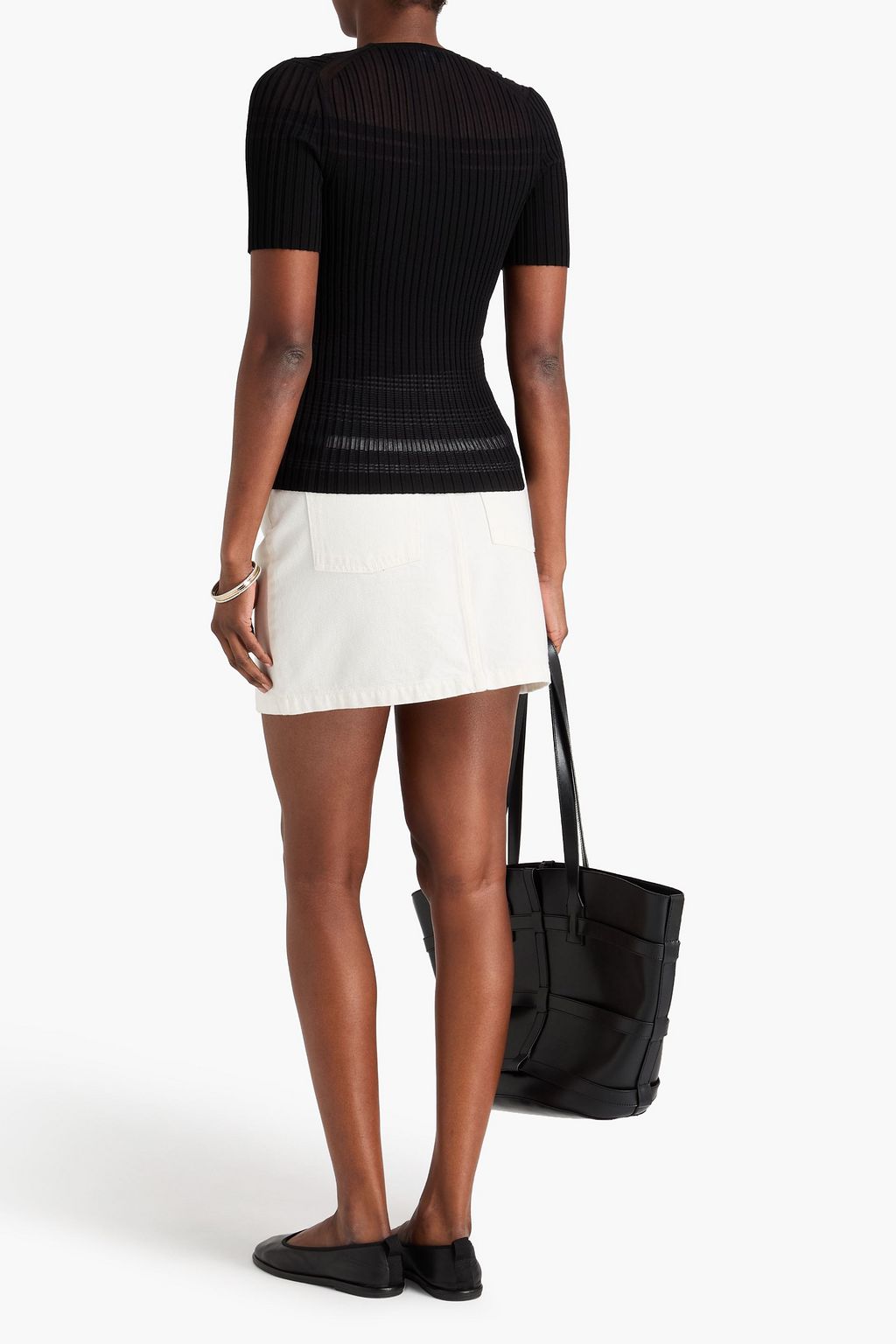 THEORY Ribbed-knit top