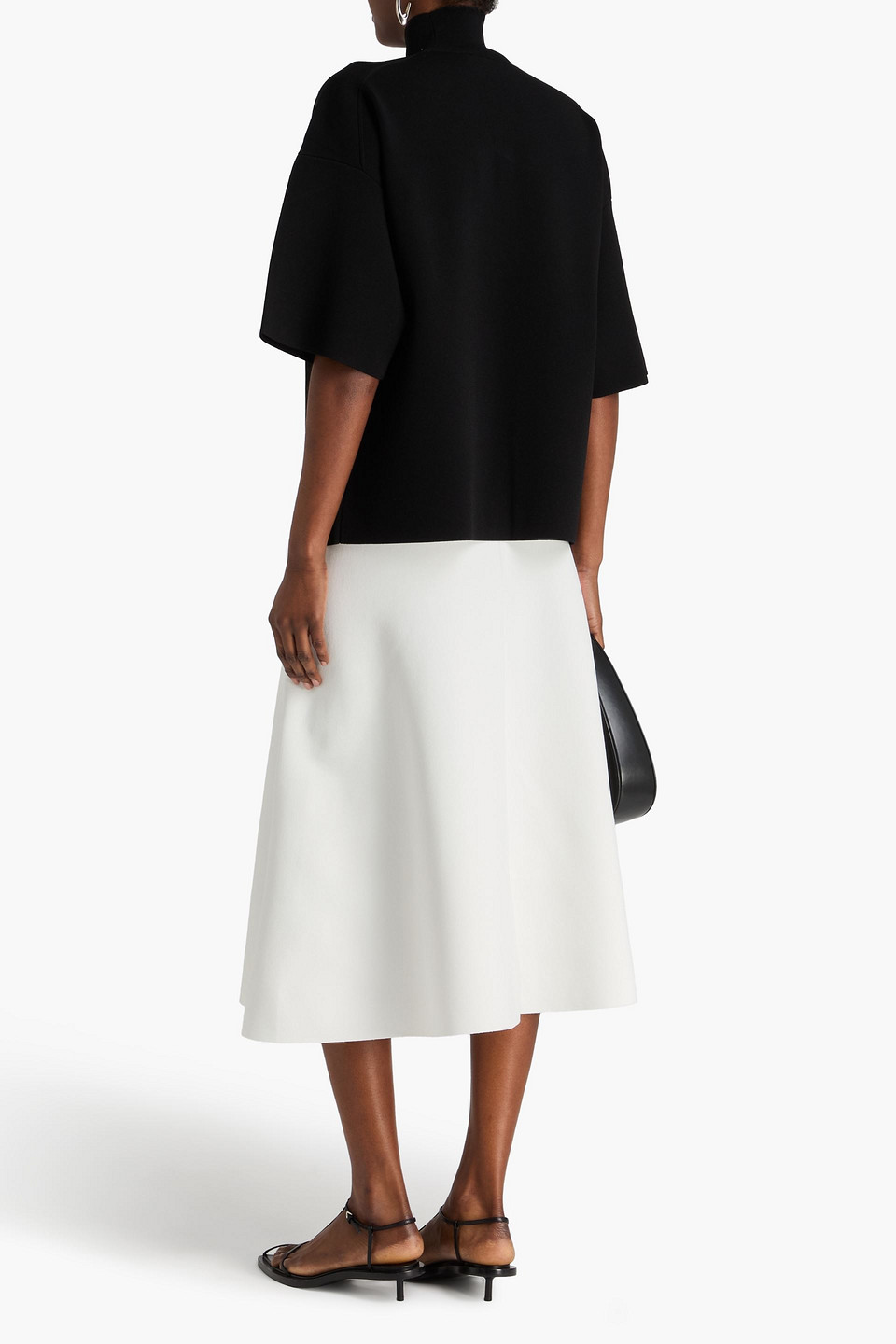  Theory - Stretch-knit Turtleneck Top - Black - L 