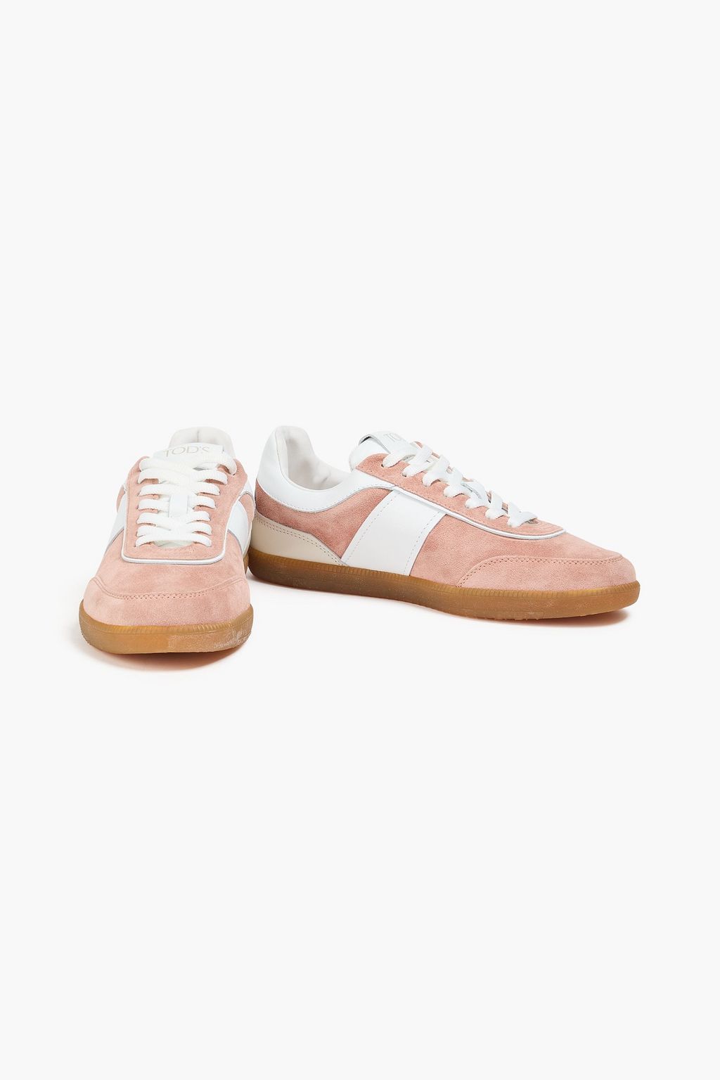 TOD'S Suede and leather sneakers