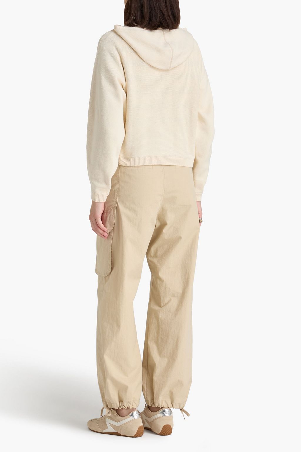 THEORY Cotton-blend hooded cardigan