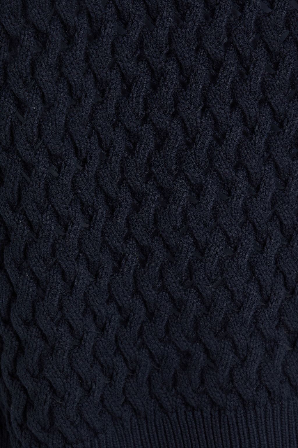 THEORY Cable-knit cotton-blend vest