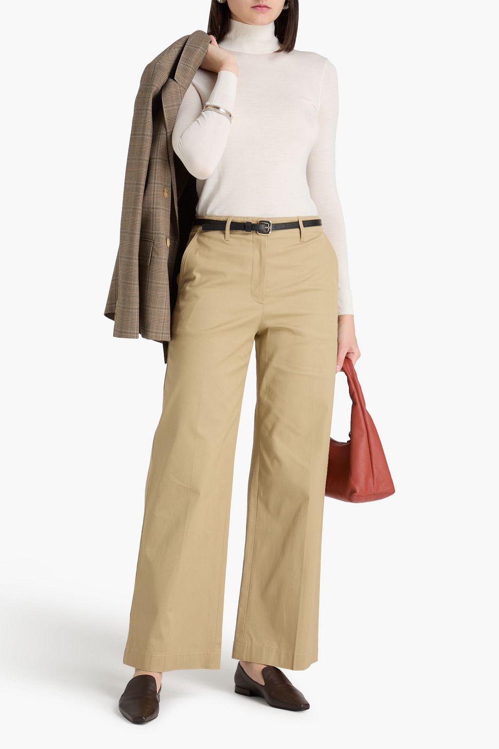 THEORY Wool-blend turtleneck sweater