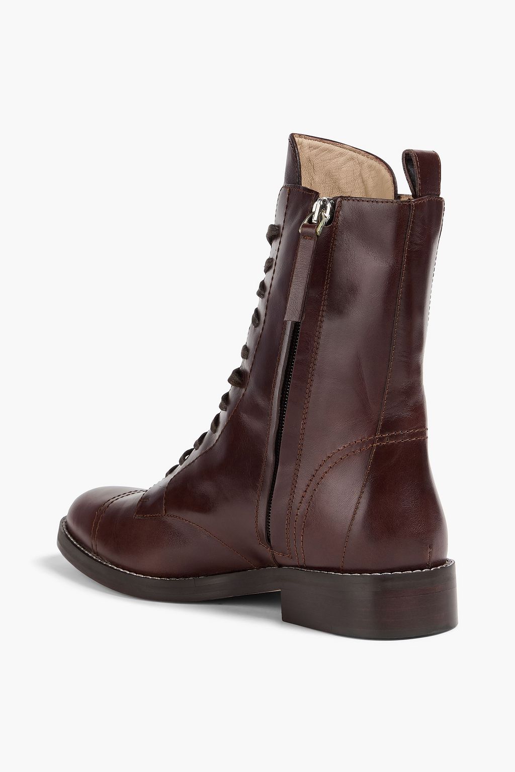 THEORY Lace-up leather ankle boots
