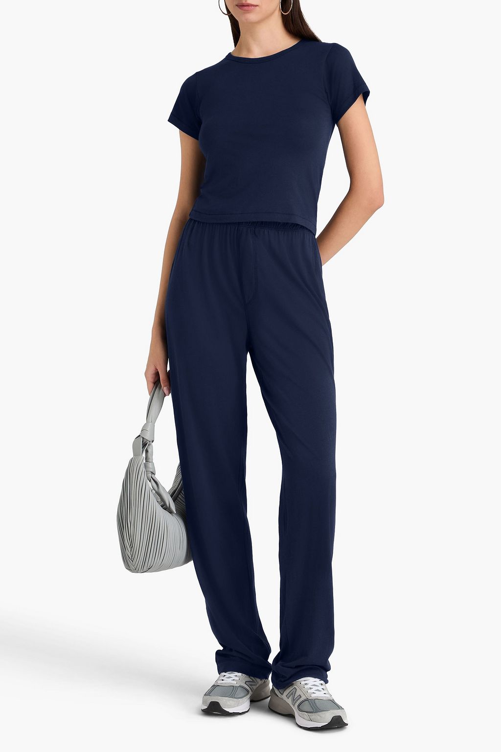 ÉTERNE تي شيرت من الجيرسي المصنوع من مزيج المودال والقطن