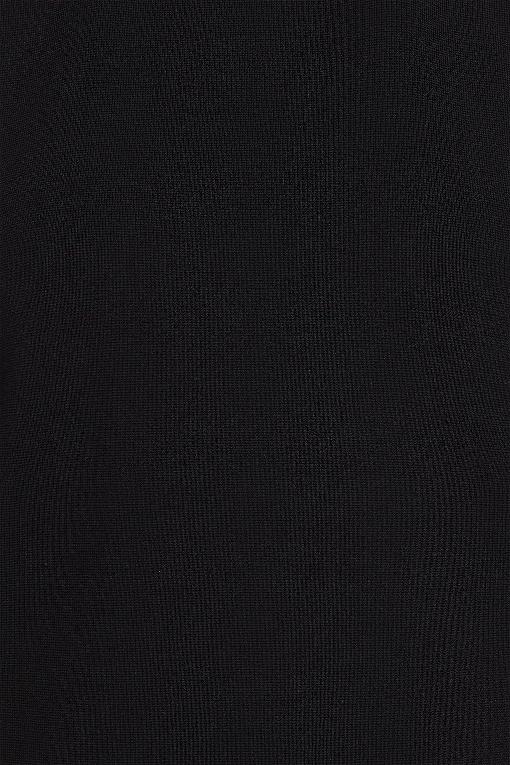 GALVAN  LONDON Open-back embellished stretch-knit gown