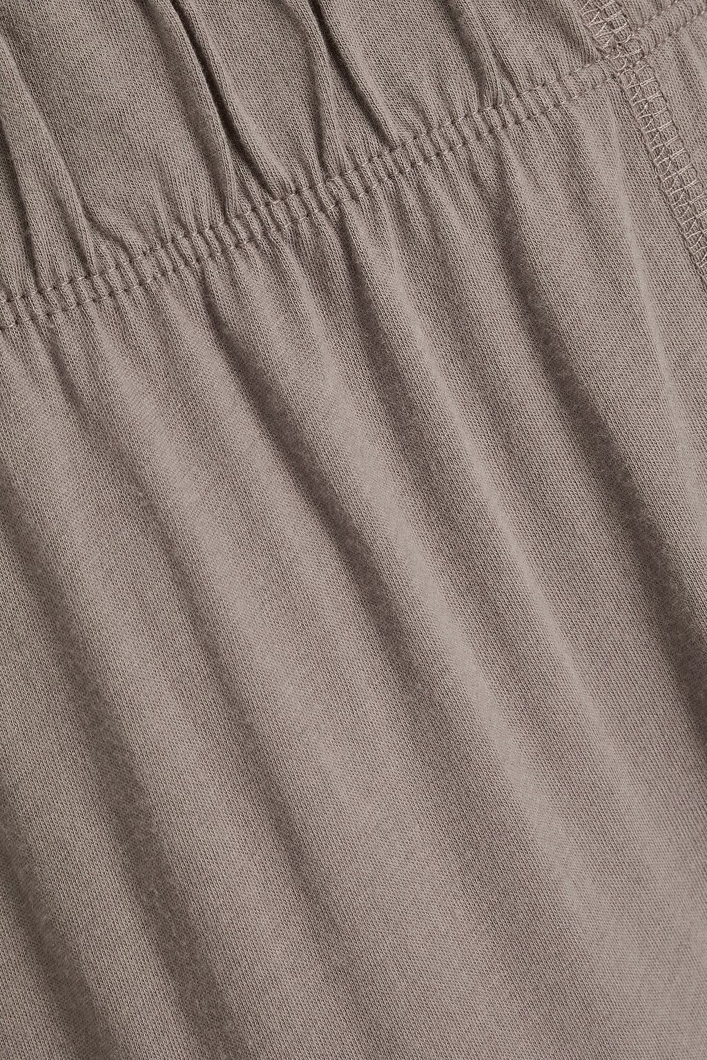 ÉTERNE Cotton and modal-blend jersey straight-leg pants