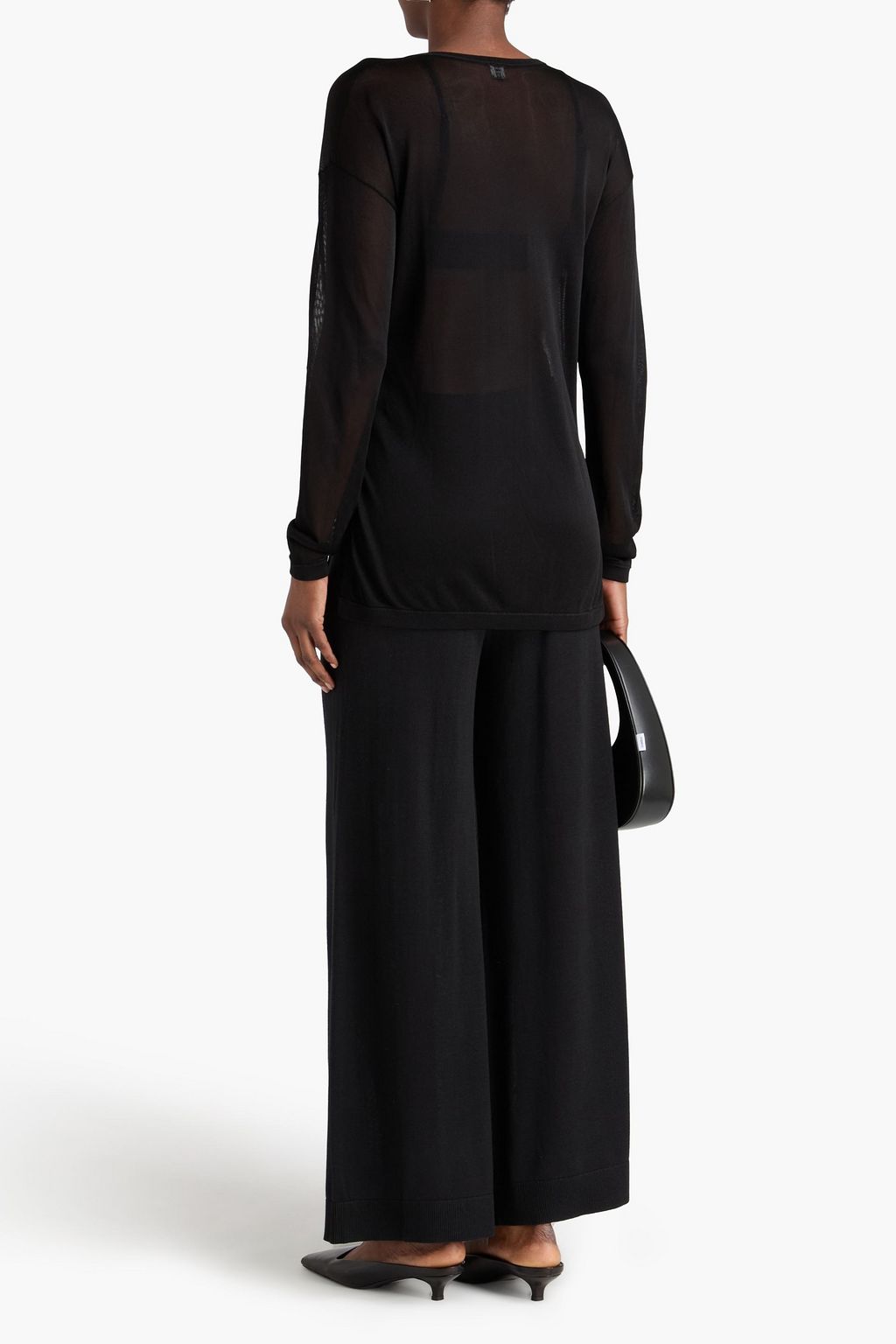TOTEME Silk and cashmere-blend wide-leg pants