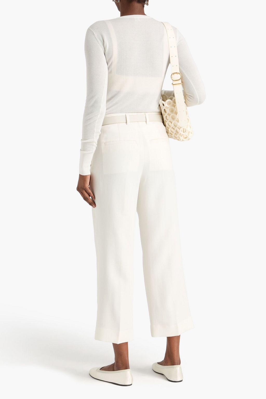 TOTEME Cropped cady straight-leg pants