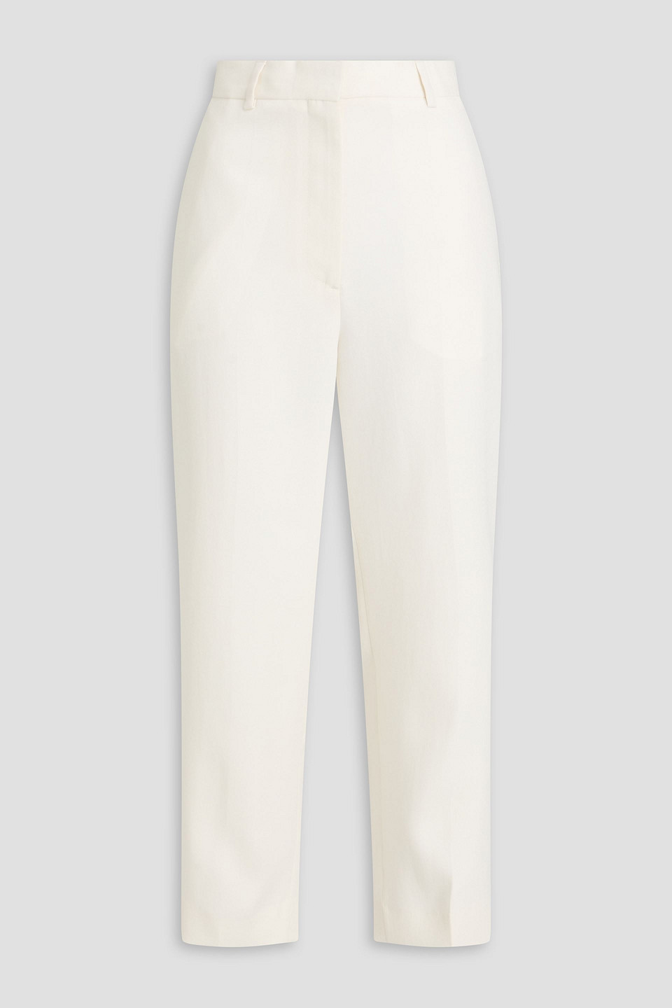 Totême Cropped Cady Straight-leg Pants In White
