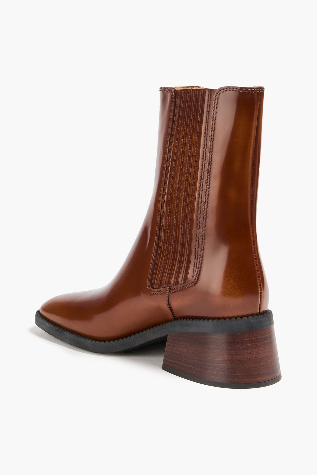 TOD'S Glossed-leather ankle boots