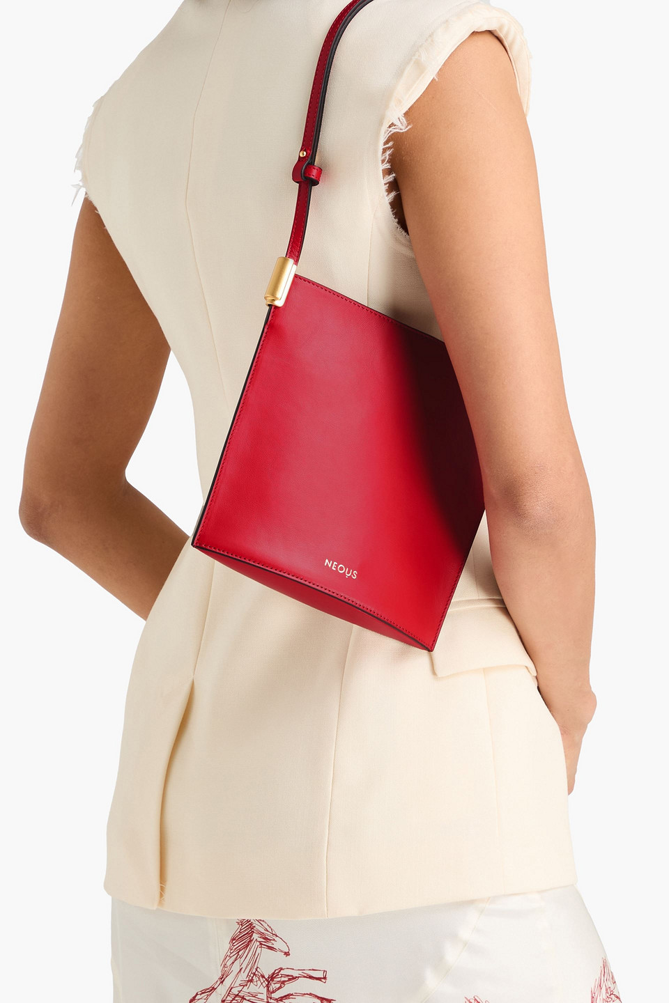  Neous - Schultertasche „dora“ Aus Leder - Rot - Onesize 