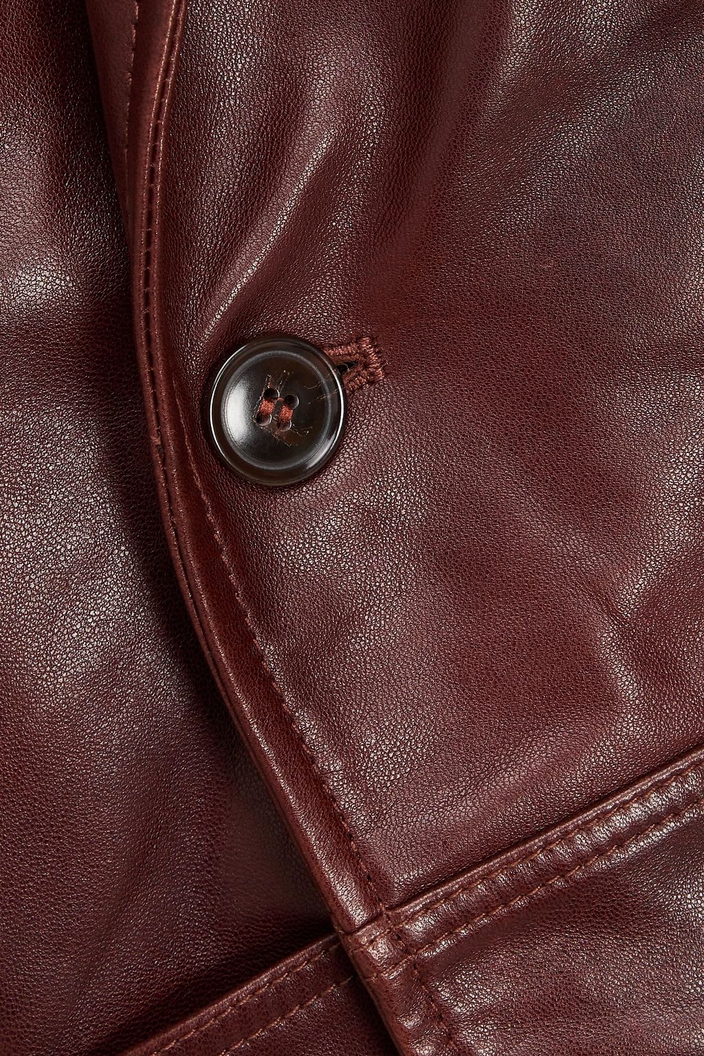 FRAME Double-breasted leather jacket