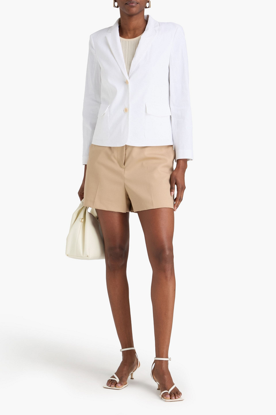  Theory - Linen-blend Blazer - White - Us 10 