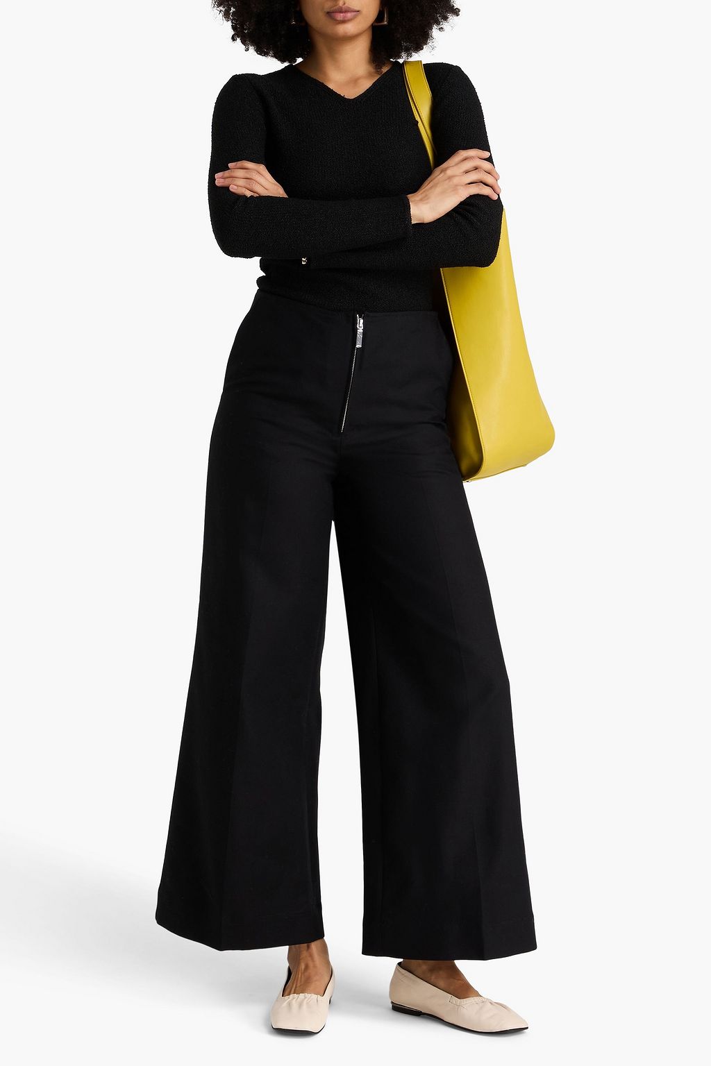 TOTEME Cotton-twill wide-leg pants