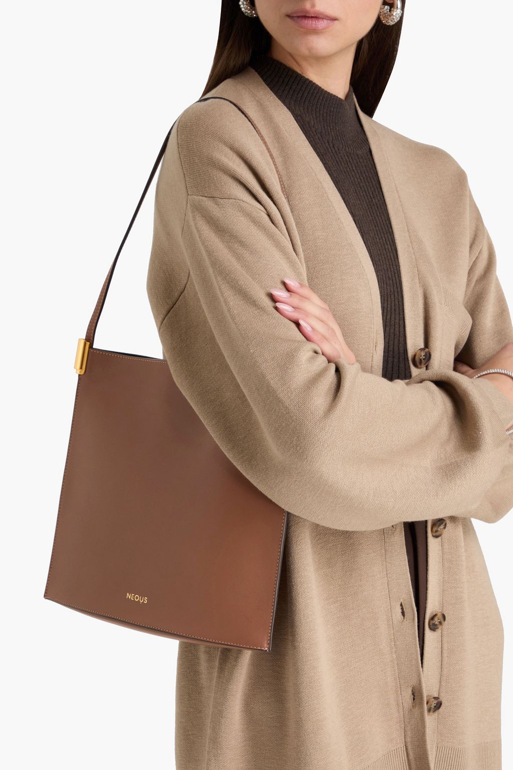 NEOUS Dora pebbled-leather shoulder bag