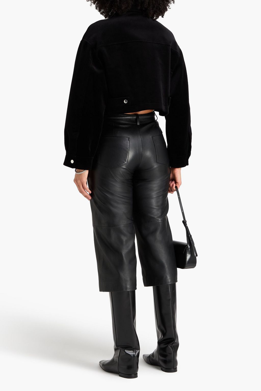 THEORY Cropped cotton-blend velvet jacket