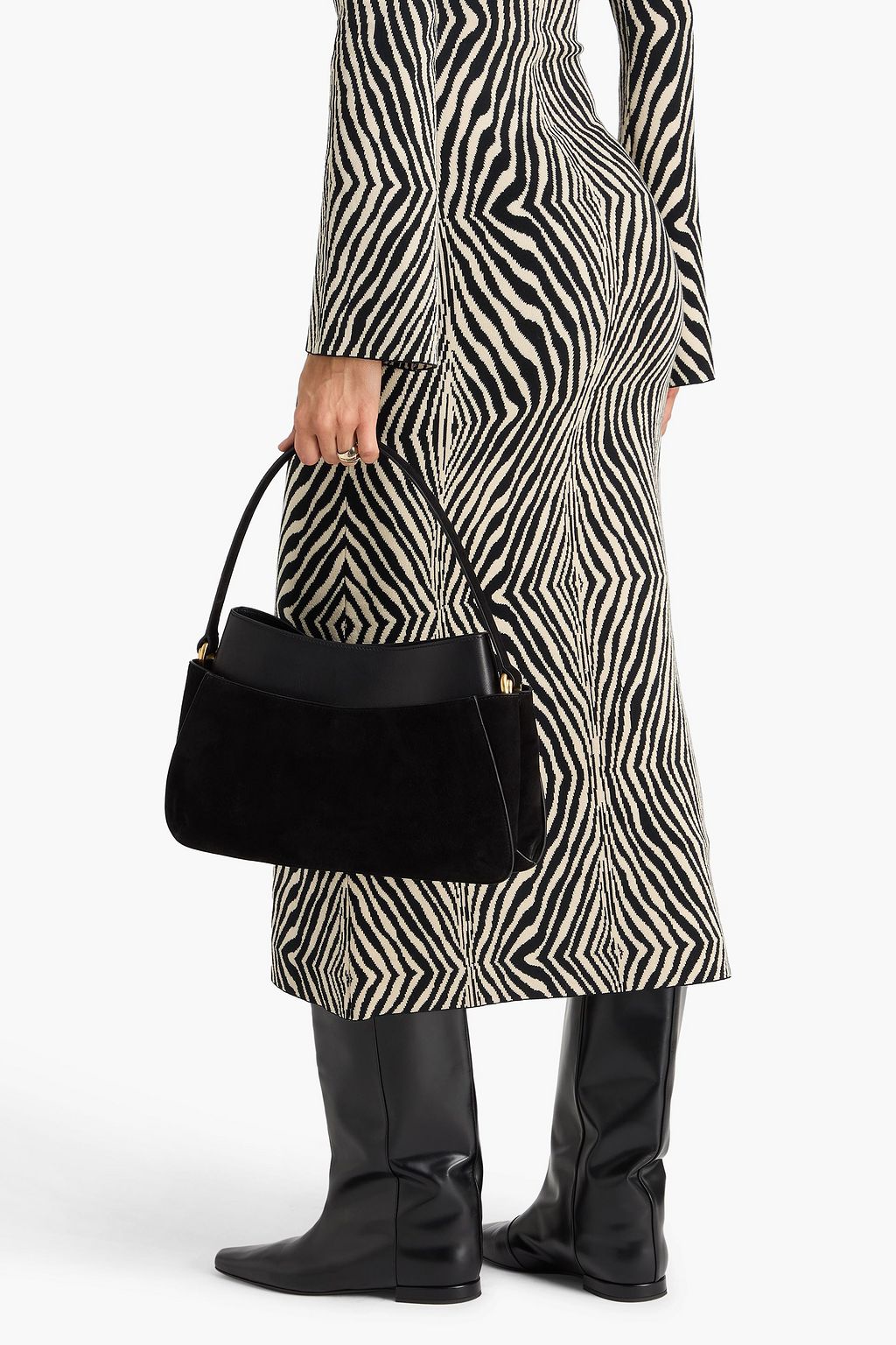 NEOUS حقيبة كتف "إريد" من جلد السويد والجلد المُحبّب