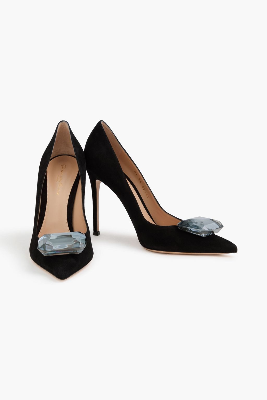GIANVITO ROSSI Jaipur embellished suede pumps