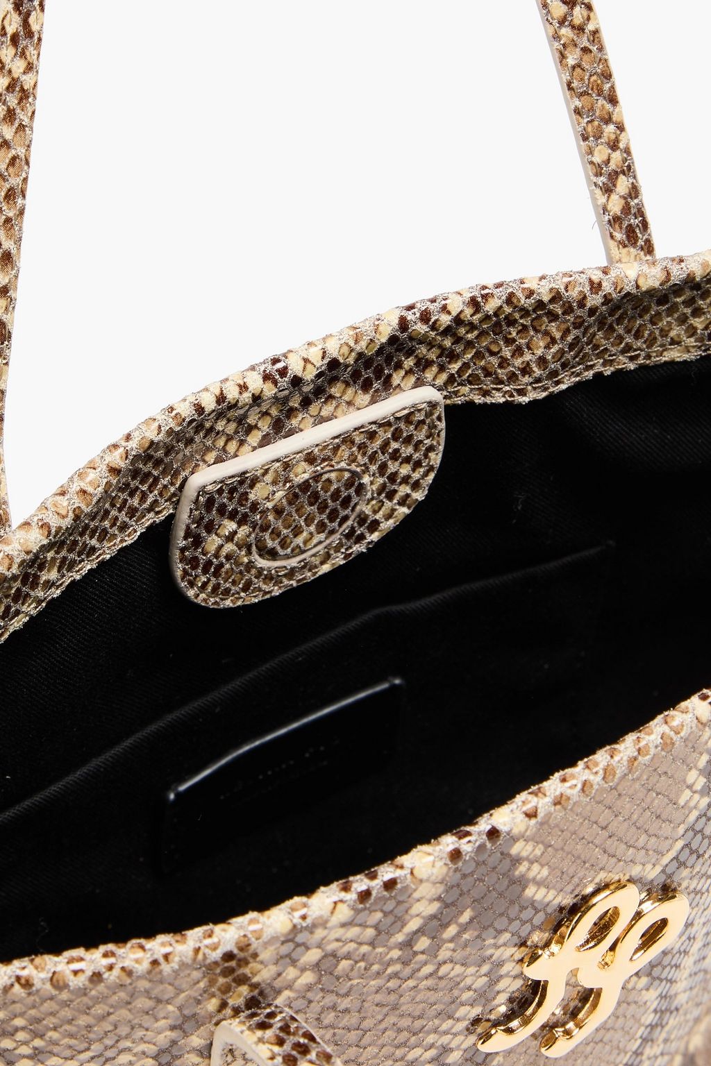 REJINA PYO حقيبة توت "لوسي" من الجلد بنقشة جلد الثعبان