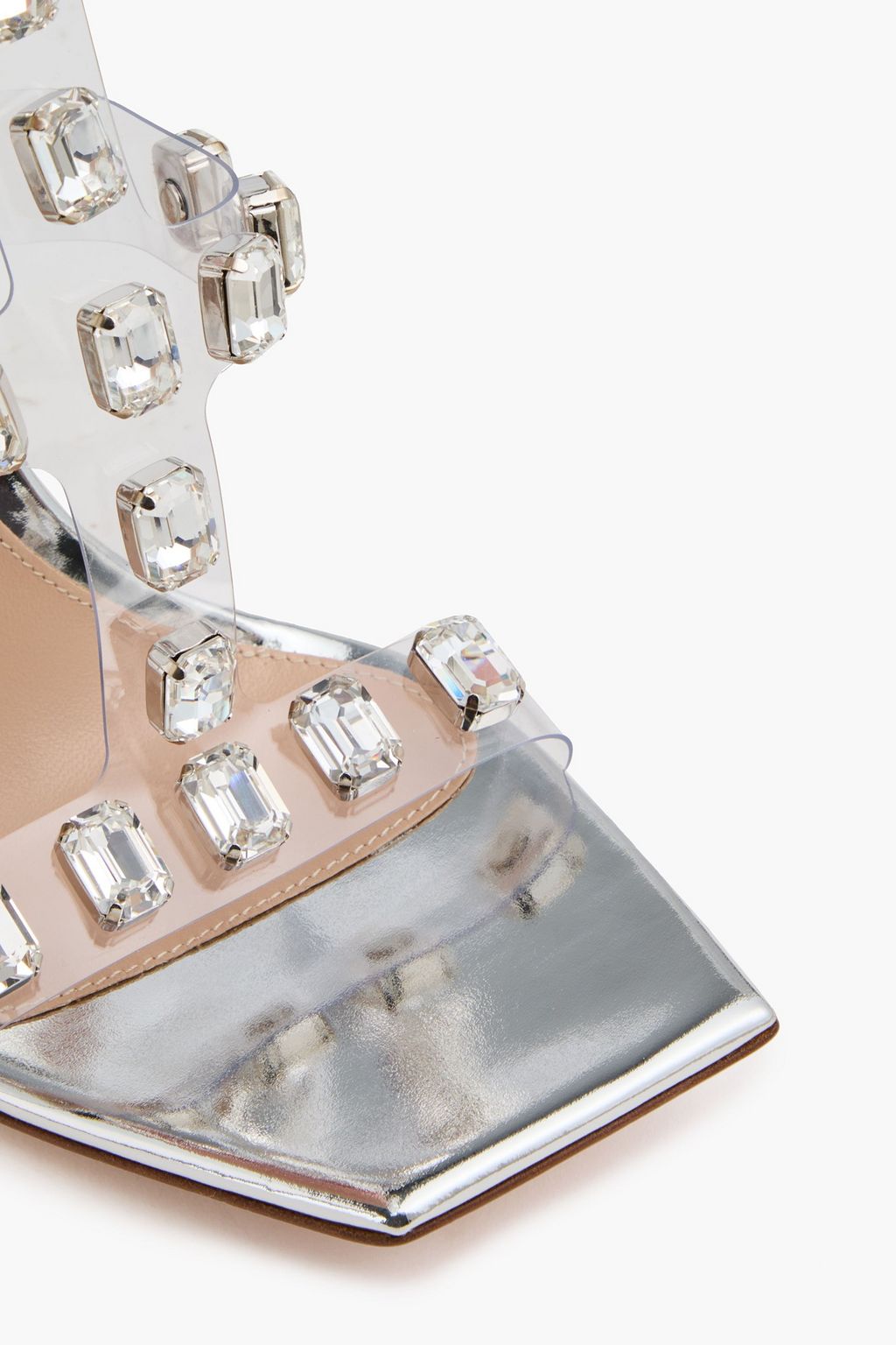 GIANVITO ROSSI Crystal Crash embellished PVC sandals